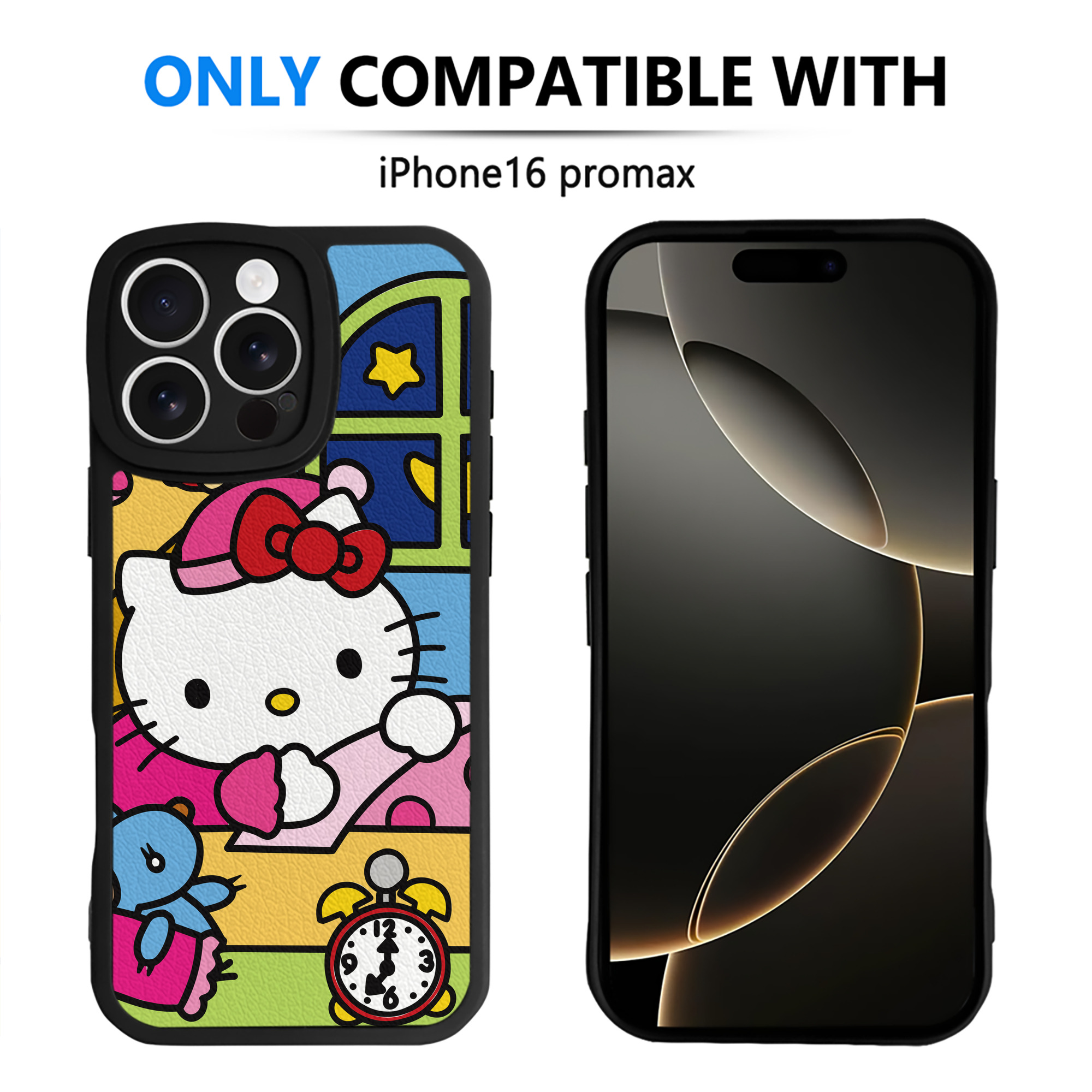 （画像用） Hello Kitty ハローキティ 【iPhone 16シリーズ対応】シリコンスマホケース（レザー調） 材質：シリコン